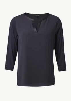Jersey-Shirt im Farbricmix mit 3/4-Ärmeln