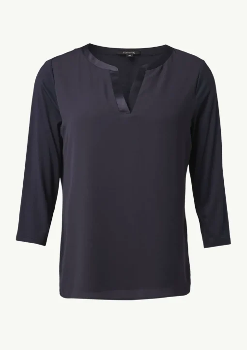 Jersey-Shirt im Farbricmix mit 3/4-Ärmeln