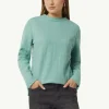 Jerseyshirt mit Hahnentrittmuster und Stehkragen