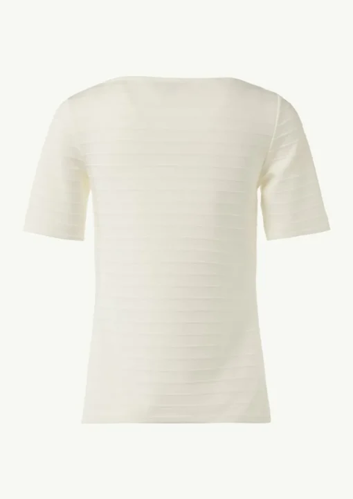 Jersey-Shirt mit U-Boot-Ausschnitt