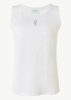 Jersey-Top mit Logo-Print