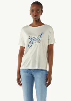 Jersey-T-Shirt im Relaxed Fit mit Front-Print