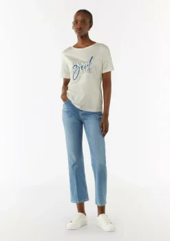 Jersey-T-Shirt im Relaxed Fit mit Front-Print