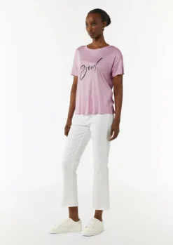 Jersey-T-Shirt im Relaxed Fit mit Front-Print