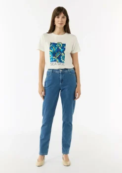 Jersey-T-Shirt mit Artwork