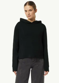 Kapuzen-Sweatshirt mit Satin-Details