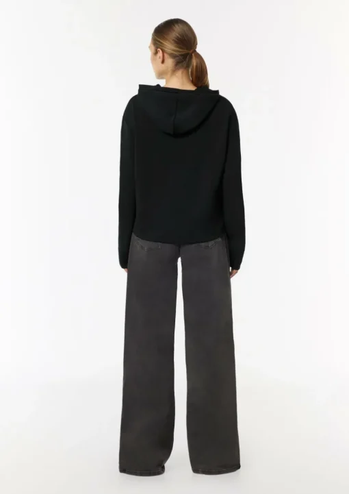 Kapuzen-Sweatshirt mit Satin-Details