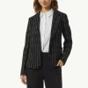 Karierte Blazer aus Bouclé-Jersey