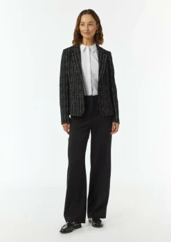 Karierte Blazer aus Bouclé-Jersey