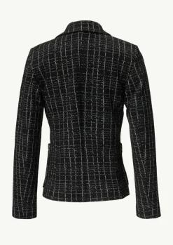 Karierte Blazer aus Bouclé-Jersey