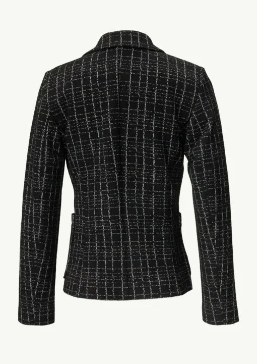 Karierte Blazer aus Bouclé-Jersey