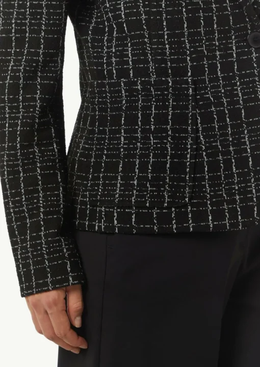 Karierte Blazer aus Bouclé-Jersey