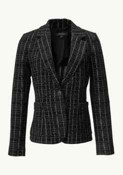 Karierte Blazer aus Bouclé-Jersey