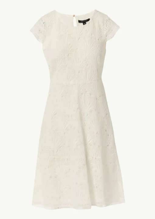 Kleid aus Spitze mit Rundhalsausschnitt