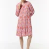 Kleid aus Viskose mit All-over-Print
