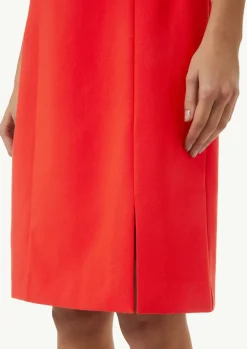 Kleid mit Bateau-Ausschnitt und verdecktem Reißverschluss