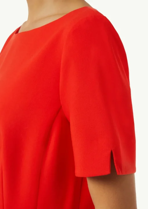 Kleid mit Bateau-Ausschnitt und verdecktem Reißverschluss