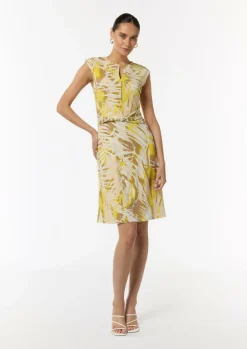 Kleid mit Riegel-Detail und Kappärmeln