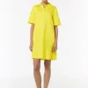 Kleid mit Tunika-Ausschnitt und Hemdkragen