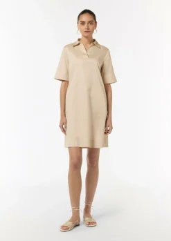 Kleid mit Tunika-Ausschnitt und Hemdkragen