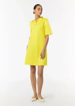 Kleid mit Tunika-Ausschnitt und Hemdkragen