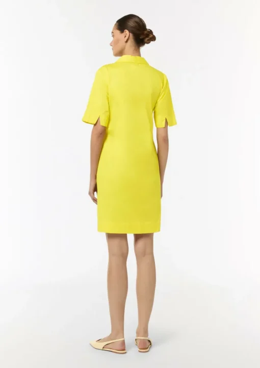 Kleid mit Tunika-Ausschnitt und Hemdkragen