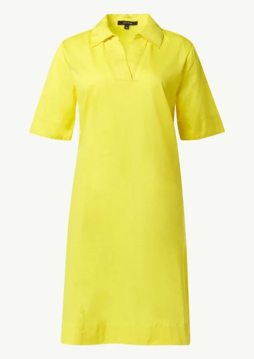 Kleid mit Tunika-Ausschnitt und Hemdkragen