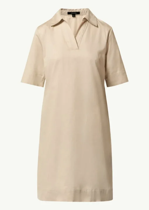 Kleid mit Tunika-Ausschnitt und Hemdkragen