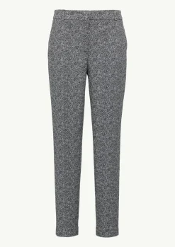 Knöchellange Jacquard-Hose mit Herringbone-Muster