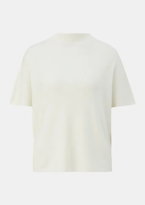 Kurzarmpullover mit Stehkragen