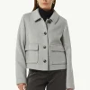 Kurze Jacke im Wollmix