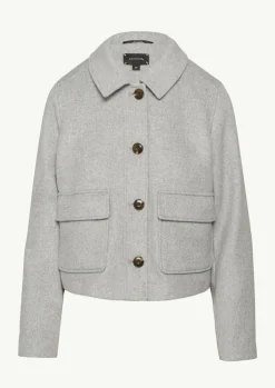 Kurze Jacke im Wollmix