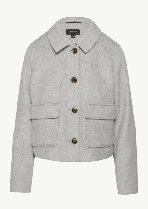Kurze Jacke im Wollmix