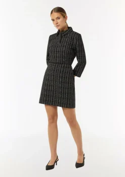 Kurzer Rock in Bouclé Jersey