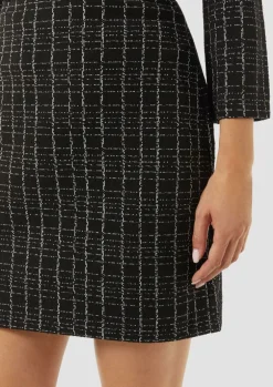 Kurzer Rock in Bouclé Jersey