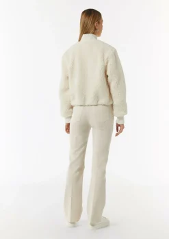 Kuscheliger Teddy-Blouson mit Rippbündchen