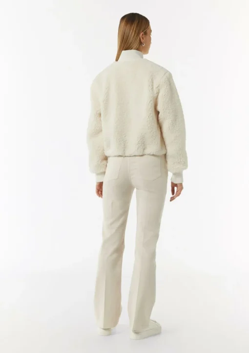 Kuscheliger Teddy-Blouson mit Rippbündchen