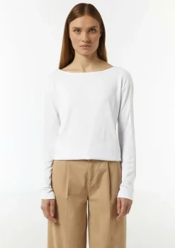 Langarm-Shirt mit Ripp-Detail im Relaxed Fit
