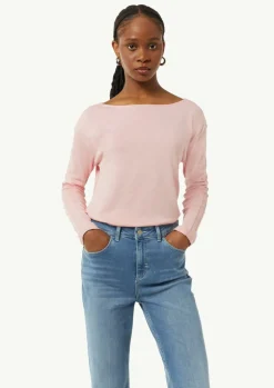 Langarm-Shirt mit Ripp-Detail im Relaxed Fit