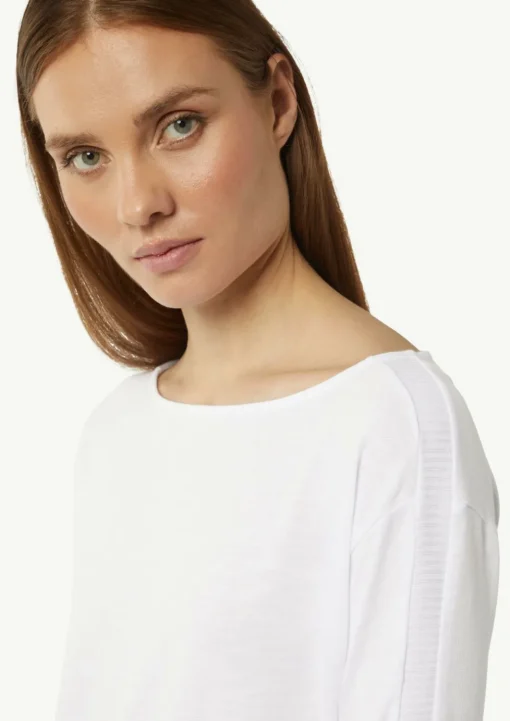 Langarm-Shirt mit Ripp-Detail im Relaxed Fit