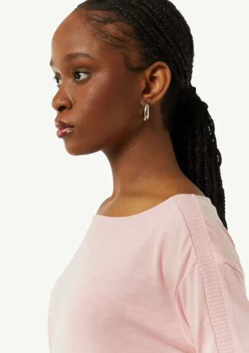 Langarm-Shirt mit Ripp-Detail im Relaxed Fit