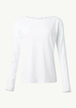Langarm-Shirt mit Ripp-Detail im Relaxed Fit