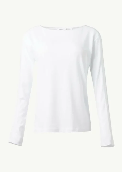 Langarm-Shirt mit Ripp-Detail im Relaxed Fit