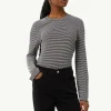 Langarmshirt mit Strukturstreifen