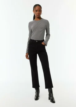 Langarmshirt mit Strukturstreifen