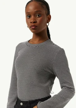 Langarmshirt mit Strukturstreifen