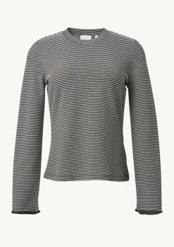 Langarmshirt mit Strukturstreifen