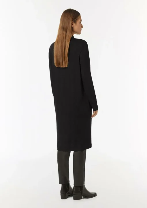 Langer Jersey-Cardigan mit Metallic-Effekt
