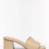Leder-Sandalen mit Blockabsatz