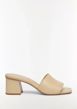 Leder-Sandalen mit Blockabsatz